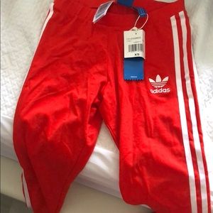 BRAND NEW Red adidas leggings